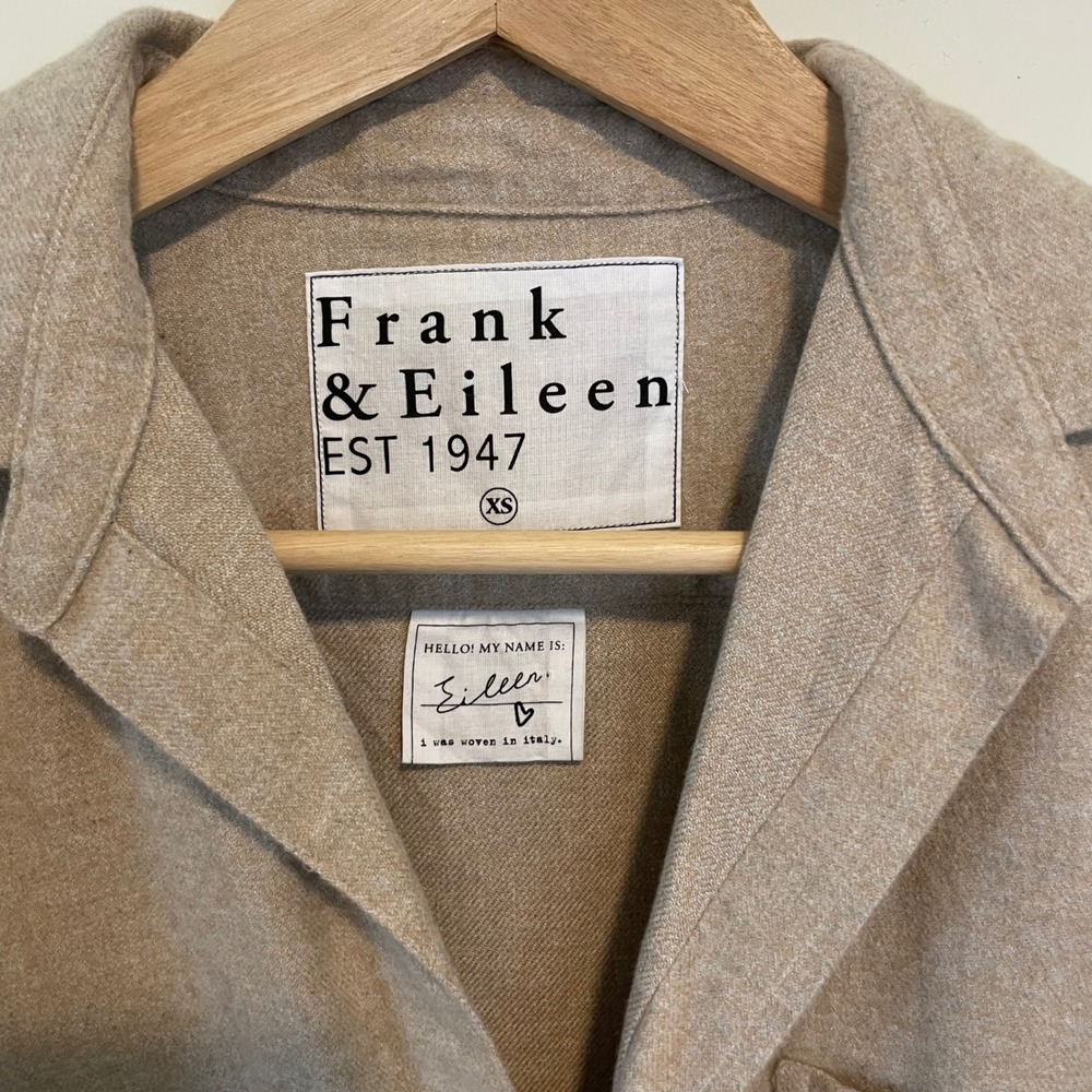 Frank & Eileen The Eileen Cotton Button Down Shirt Oatmeal Heather Size XS - Picture 5 of 7